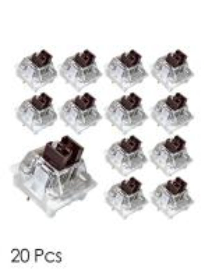 OUTEMU 20PCS Brown Switches,3 Pin Tactile/RGB/Dustproof Switches for Mechanical Gaming Keyboard - Compatible with Cherry MX Switches - Image 5